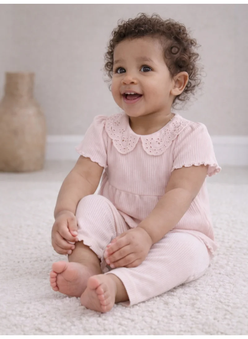 Victor And Jane  Infant Girls 2-Pack Drop Needle T-Shirts & 2-Pack Drop Needle Leggings Set for Women | Best Price UAE